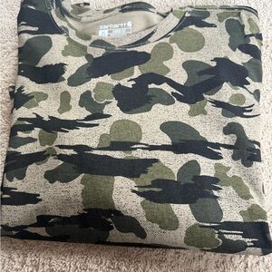 Carhartt Women’s Long Sleeve Camouflage Tee - Olive and Black